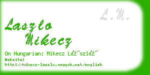 laszlo mikecz business card